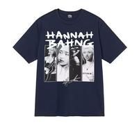 Cydical T-Shirt pour Femmes Et Hommes Imprimé Collection Dérivée De L'album B-ahng De La Chanteuse Ha-nnah Décontracté en Coton Coupe À Manches Courtes Col Rond Look Rétro Haut Unisexe-Blue||XX_l