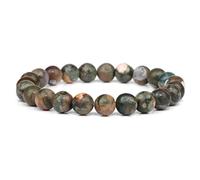 CYDXD Bracelet de Perles en Pierre Naturelle de 8mm,Pierre de Lave,Jaspe,Agate,Élastique,Réglable,pour Hommes et Femmes, D'Anniversaire,Festival,8mm