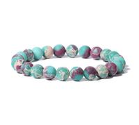 CYDXD Bracelet en Pierre Naturelle,8mm,Pierre Naturelle Rubis Zoïsite,Perles Élastiques en Agate,pour Adolescents,Remise de Diplôme,Anniversaire,Amitié, 8mm