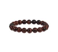 CYDXD Bracelet en Pierre Naturelle de 8mm,Perles D'Obsidienne Séquoia Extensibles Faites à La Main,Cadeaux D'Amitié pour Hommes,Père,Petit Ami,Frère,8mm