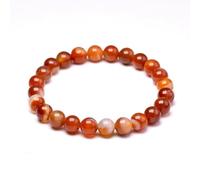 CYDXD Bracelet en Pierre Naturelle,Perles de Cornaline de 8mm,Élastique et Réglable,pour Adolescents,Remise de Diplôme,Anniversaire,Amitié, pour Professeur,8mm