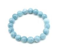 CYDXD Bracelet en Pierre Naturelle,Perles Rondes en Agate Aigue-Marine Naturelle de 8mm,Bracelets Réglables, pour Adolescents,Remise de Diplôme,Anniversaire,Amitié,enseignant,8mm