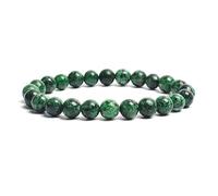 CYDXD Bracelets en Perles D'Azurite et de Malachite de 8mm,Perles Rondes en Pierre Naturelle pour Hommes et Femmes, Faits Main pour Anniversaire,Yoga,Amitié