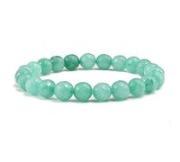CYDXD Bracelets en Pierre Naturelle,8mm,Perles Élastiques en Aventurine Verte Naturelle,pour Femmes et Adolescentes, D'Anniversaire et de Yoga.