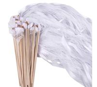 CYDZSRA Baguettes de rubans joyeuses pour mariages : créez des souvenirs inoubliables grâce à leurs motifs gais et leurs rubans colorés. Ces baguettes de