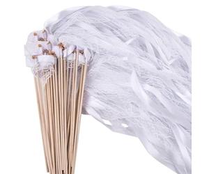 CYDZSRA Baguettes de rubans joyeuses pour mariages : créez des souvenirs inoubliables grâce à leurs motifs gais et leurs rubans colorés. Ces baguettes de