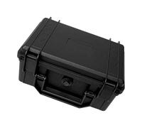 CYDZSRA Boîte à Outils Portable, étui Rigide de Rangement étanche et Antichoc, boîte de Rangement pour clés, étui de pour Outils, de verrouillable, Noir, 23.8 x 15.7 x 10 cm