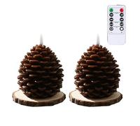 CYDZSRA Bougies LED essentielles en forme de pomme de pin pour restaurant avec technologie d'économie d'énergie, adaptées comme décoration table pour Noël Décoration Noël Bougies LED en forme