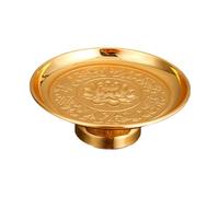 CYDZSRA Coupe à fruits en alliage ornée d'un magnifique lotus, idéale pour présenter des en-cas et des offrandes. Bol d'offrandes bouddhiste pour la maison, adapté à un usage personnel et cérémoniel.