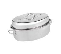 CYDZSRA Cuiseur vapeur ovale pour poisson 40 cm, casserole multifonction pour pâtes, rôtissoire, pommes de terre, céréales, œufs, etc, StyleB