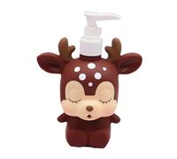 CYDZSRA Distributeur de savon amusant, flacon pompe vide et rechargeable, pour la salle de bain des enfants, motif cerf brun, cadeau idéal pour la salle bain des, Cerf brun