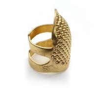 CYDZSRA du Bout des Doigts en Laiton dé à Coudre Aiguilles de Travail à la Main Artisanat Fournitures de Broderie pour Professionnel, Plaqué Or, S