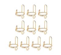 CYDZSRA Ensemble de bagues pour ongles - Taille ajustable unique - Idéal pour les passionnées de maquillage et de nail art à la recherche d'un look, or