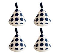 CYDZSRA Gants résistants à la Chaleur de Style Japonais, Four à pour Micro-Ondes, Capuchon de Couvercle, poignée en Argile, Embouts Auriculaires isolés épaissis 4 pièces, Bleu, 12 * 9CM