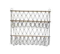 CYDZSRA Hamac suspendu en macramé pour peluches - Solution écologique et élégante - Filet de rangement tissé à la main, gris, 80 x 75 cm