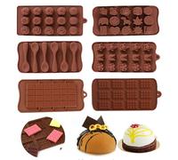 CYDZSRA Maîtrisez l'art de la pâtisserie avec ce moule à chocolat en silicone à motifs multiples pour une cuisson unique, des moules dessert réutilisables en forme de chocolat antiadhésifs