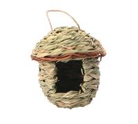 CYDZSRA Nichoirs à colibris Suspendus en Herbe tressée pour l'extérieur, décoration extérieure Unique, nichoir pour Troglodyte Mignon et Pinson, pour fenêtre de Jardin.