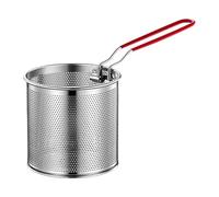 CYDZSRA Panier à friture de cuisine avec poignée amovible, panier à friture profonde pour frire des rondelles d'oignon et présentation, cuisine de restaurant, pâtes, spaghetti, rondelles, 12 cm