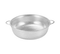 CYDZSRA Panier à légumes efficace en acier inoxydable avec égouttoir à petits trous pour une préparation facile des aliments. Passoire en acier inoxydable pour la cuisine, Argent, 16.5 cm