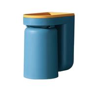 CYDZSRA Porte-brosse à dents mural de douche efficace et sans perçage, avec gobelet de gargarisme inversé, pour une meilleure organisation de la salle de, Bleu, 12.5 x 11.5 x 7 cm