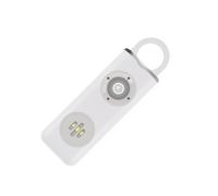 CYDZSRA Porte-clés d'alarme de défense personnelle, ABS Durable et fiable avec Batterie avec Accessoire, Ensemble de défense sécurité pour Femmes , Blanc