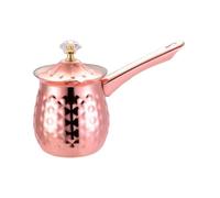 CYDZSRA Pot turc en acier inoxydable, tasses chaudes pour café et thé, ensemble de tasses et en acier inoxydable, Or Rose, 400 ml