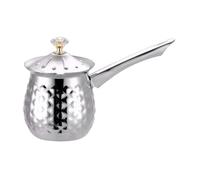 CYDZSRA Pot turc en acier inoxydable, tasses chaudes pour café et thé, ensemble de tasses et en acier inoxydable, Argent, 600 ml