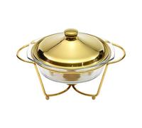 CYDZSRA Présentoir de buffet avec couvercle offrant une performance optimale pour toutes vos réceptions et célébrations, tout en mettant en valeur vos, Or, 20.3 x 32.8 cm