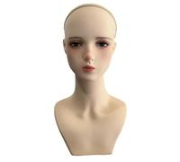 CYDZSRA Présentoir De Mannequin Modèle De Tête Chauve Féminine Pour Afficher Des Perruques Chapeaux Lunettes N'importe Quel Salon Maquillage De Tête De Mannequin Féminin
