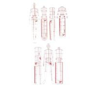CYDZSRA Règles de précision pour la couture : outils essentiels pour les créateurs afin de mesurer et dessiner efficacement des vêtements à la mode. Règles couturière, outils traçage et