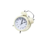 CYDZSRA Réveil analogique rétroéclairé, Sonnerie puissante, Format Compact, idéal pour Les Gros dormeurs, pour Les Petits espaces, décoration intérieure, Style Vintage, Beige, 8.2 x 5.6 x 11.8 cm