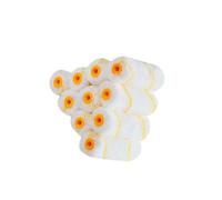 CYDZSRA Rouleau à Poils Longs pour Peindre Les Cadres, Les endroits Difficiles d'accès, plinthes et Petits projets. Pinceau à Motifs pour la décoration Murale de 10 cm, Jaune, 4 Pouces