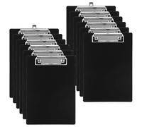CYEER Lot de 12 porte-blocs A5, porte-bloc A5, porte-bloc A5 pour documents, clip pour bureau, cuisine et atelier (noir)