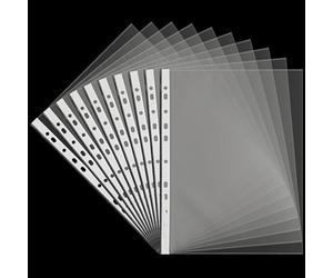 CYEER Lot de 400 Pochette Plastique A4, Pochettes Plastiques Perforées A4, Pochette Transparente A4, Pochette Plastique A4 Perforée