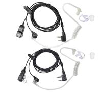 cyen Casque radio bidirectionnel avec suppression du bruit - Écouteurs de sécurité transparents - Fonctionne avec les talkie-walkie Midland GMRS/FRS avec PTT/VOX - Paire