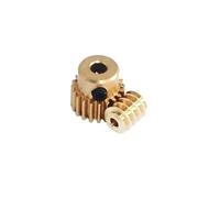 CYFANG Engrenage à vis sans fin en cuivre de 0,5 module, alésage de 2 mm, rapport de transmission: 1:10, 1:15, 1:20, 1:25, 1:30, 1:35 et 1:40 cylindriques(20T 3mm bore)