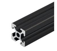 CYFANG Lot de 4 rails linéaires en aluminium 2020, profilés en T, for caisson lumineux CNC, rack, échelles, panneaux d'affichage, nids for animaux Cadre Quincaillerie(Noir,100mm long)