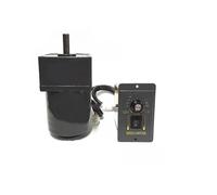 CYFANG Moteur de régulation de vitesse monophasé, 25W, 220V AC, 80x80mm, 1 pièce, moteur réducteur d'engrenage 4IK25RGN-C avec régulateur de vitesse réglable mécaniquement(20RPM)