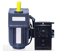 CYFANG Moteur réversible à Induction avec cadre 15W, 70x70mm, 220V AC, monophasé, réglage de la vitesse, moteur à engrenages, régulateur de moteur à vitesse Variable réglable mécaniquement(52rpm)