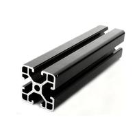 CYFANG Profilé aluminium 4040, norme européenne, tube carré extrudé 40 x 40 mm for rack d'équipement de chaîne de montage Cadre Quincaillerie(Noir,500mm long)