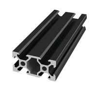 CYFANG Profilé en aluminium anodisé noir à fente en V 2040, 20 x 40 mm, for cadre de rack, rail linéaire, menuiserie Cadre Quincaillerie(500mm)