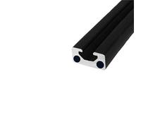 CYFANG Profilé en aluminium noir 1020, norme européenne, rainure de 6,2 mm, rail de guidage linéaire extrudé 10 x 20 mm for cadre de porte et support d'aquarium Cadre Quincaillerie(900mm 35.43" long)