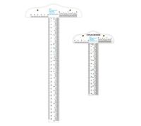 CYFUN DESIGN Lot de 3 règles carrées en T en acrylique de 30,5 cm et 15,2 cm - Transparentes - Pour travaux manuels, travaux manuels, encadrement et scrapbooking, travaux manuels