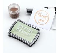 CYFUN DESIGN Tampon encreur transparent pour estampage et scrapbooking - Encre croustillante à séchage lent, surface surélevée durable pour toutes les tailles de tampons | Tampons encreurs durables