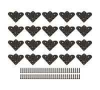 Cygmophing 20 pièces protecteur d'angle Vintage forme animale couvertures d'angle exquises avec clou pour étui en bois livre Scrapbook Album photo