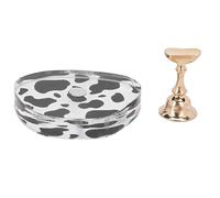 Cygmophing Acrylic Nail Display Stand Magnetic Round Bottom Nail Tip Practice Holder for Nail Art Learning Beginners Salon Artists (Or)