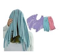 Cygmophing - bonnet de séchage de cheveux en forme de pâte, outil de bouclage paresseux sans chaleur, serviette en tissu, outil de coiffure (Bleue)