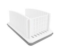 Cygmophing Guide de tranchage du pain Guide de coupe du pain amovible en plastique PP avec plateau de collecte des miettes inférieur