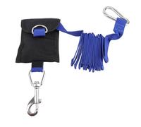 Cygmophing Longe de plongée sous-Marine en Nylon BCD de 2,6 m à Montage latéral, Sangle Anti-Perte, Corde de sécurité sous-Marine avec Boucle en Acier Inoxydable pour la plongée (Bleue)