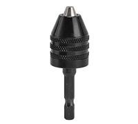 Cygmophing Mandrin de perceuse sans clé Adaptateur d'embout de tournevis à percussion Convertisseur 3 mâchoires Tige hexagonale 1/4 po 0,6 à 8 mm Noir
